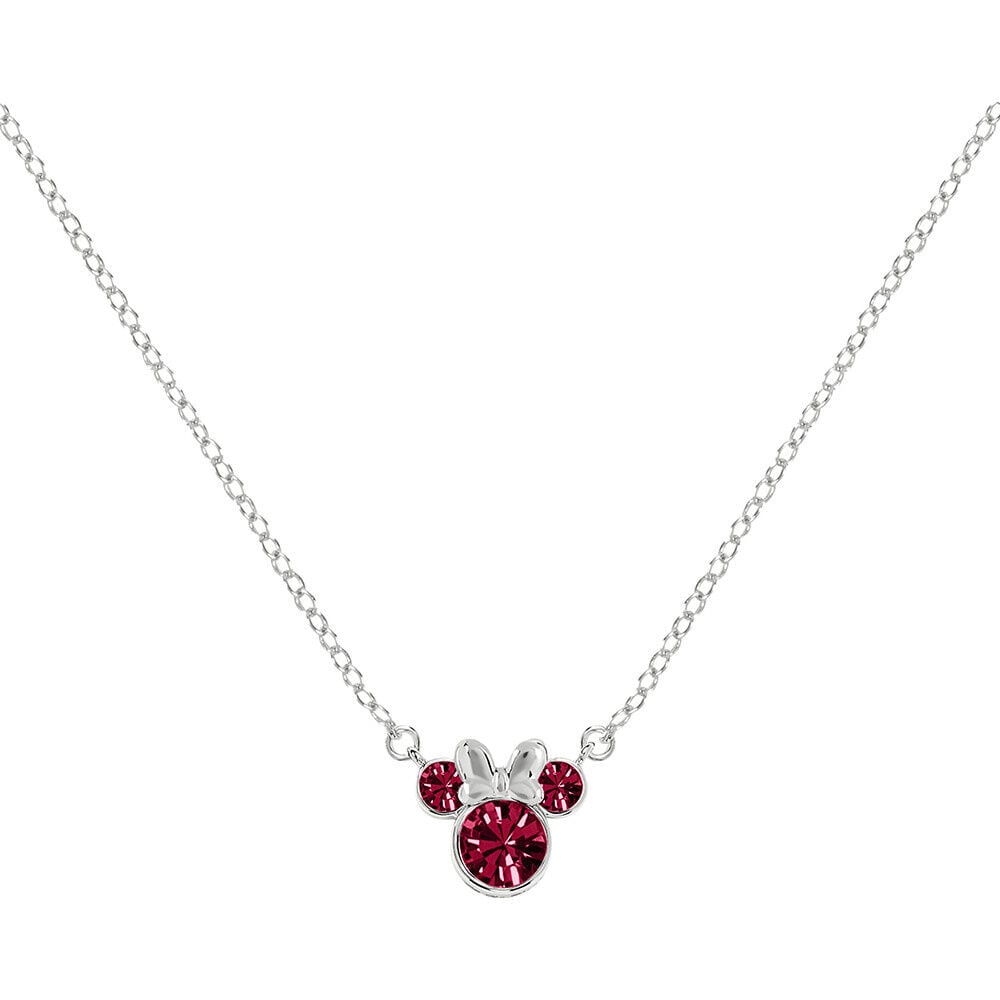Disney Minnie July sterling silver necklace